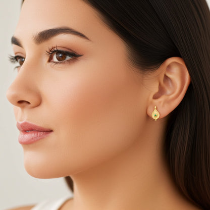 Puces plaqué or aventurine 