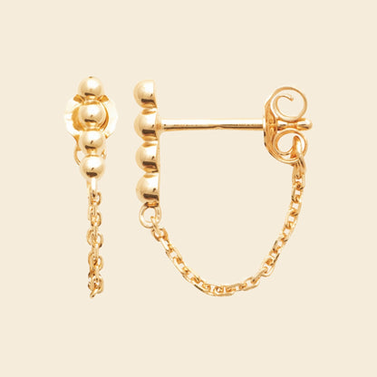 Puces plaqué or chaîne 