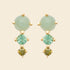 Puces plaqué or et aventurine 