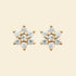 Puces plaqué or étoile & brillants 