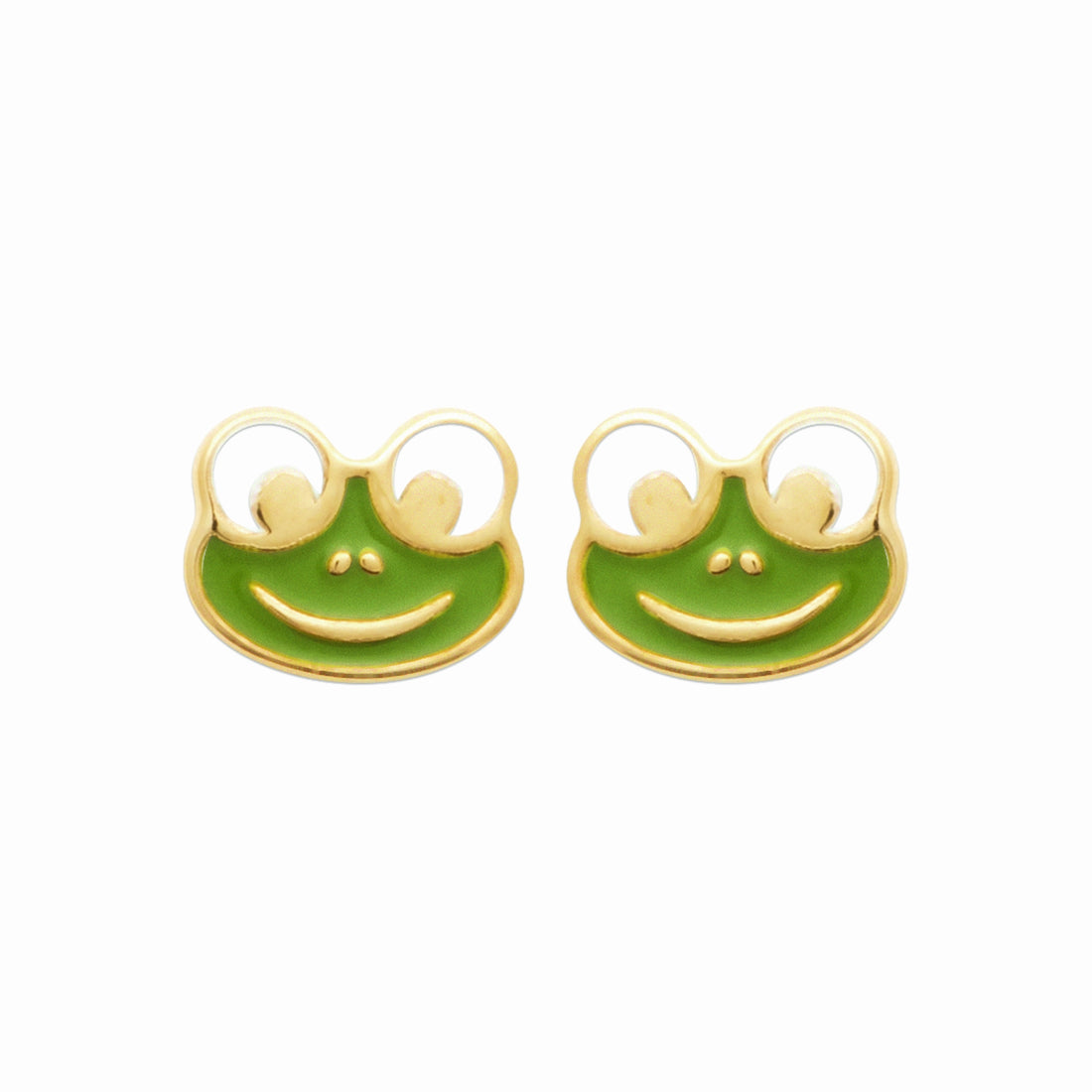 Puces plaqué or grenouille 