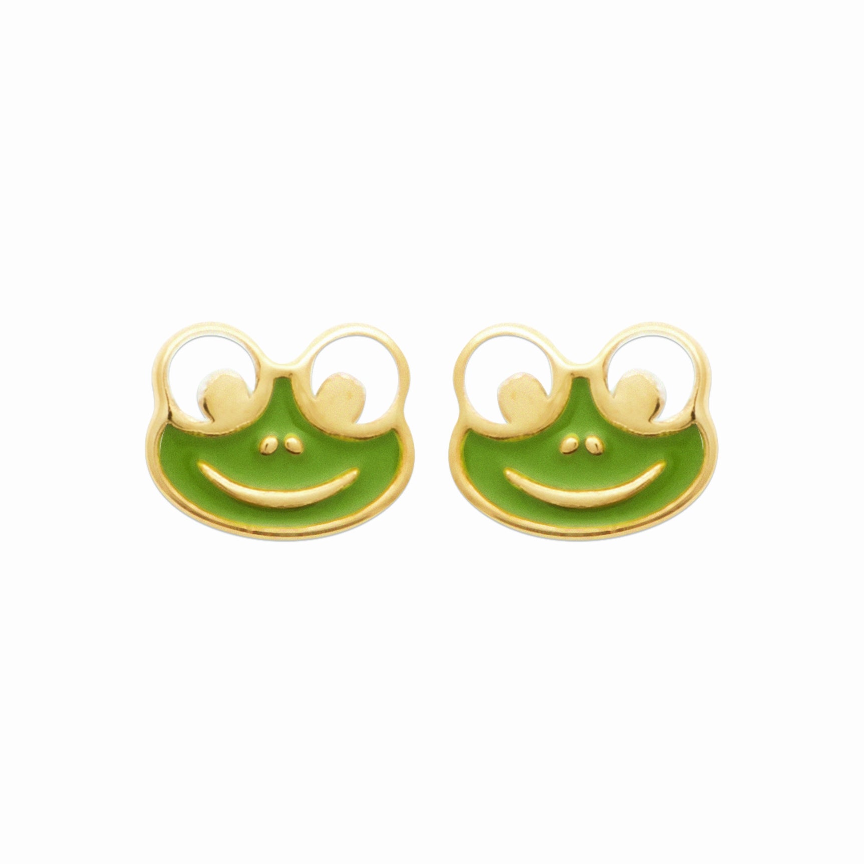 Puces plaqué or grenouille 