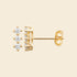 Puces plaqué or zircon - scintillant 