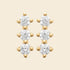 Puces plaqué or zircon - scintillant 