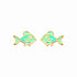 Puces poisson plaqué or 
