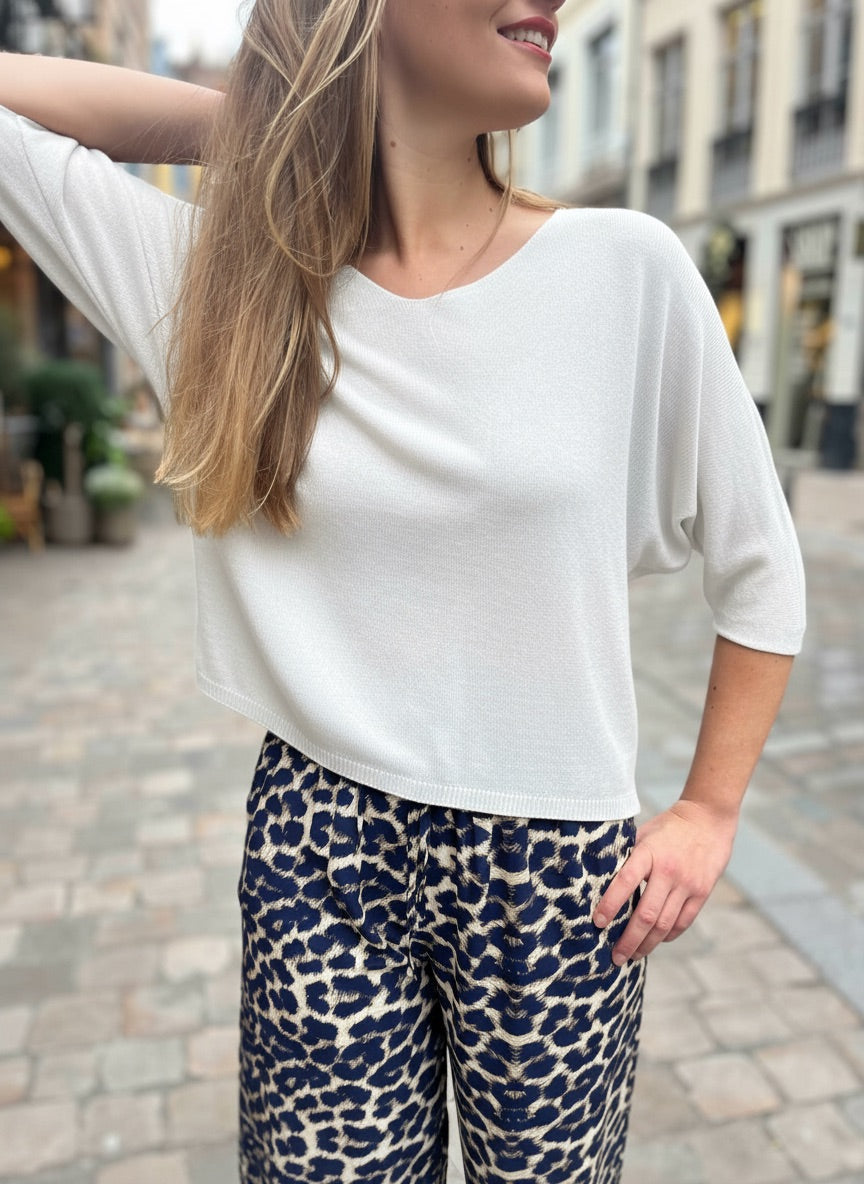 Pull manches chauve-souris Lili BLANC