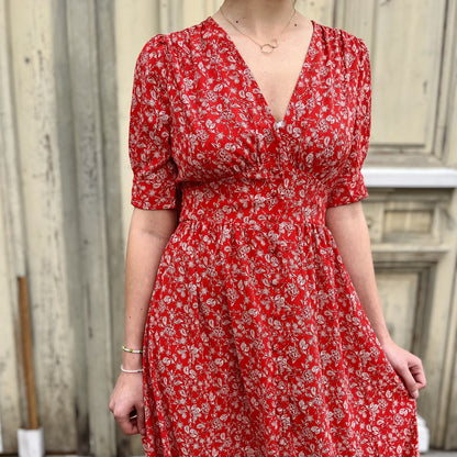 Robe boutonnée ROUGE