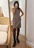Robe courte 3 trous Seventies KAKI