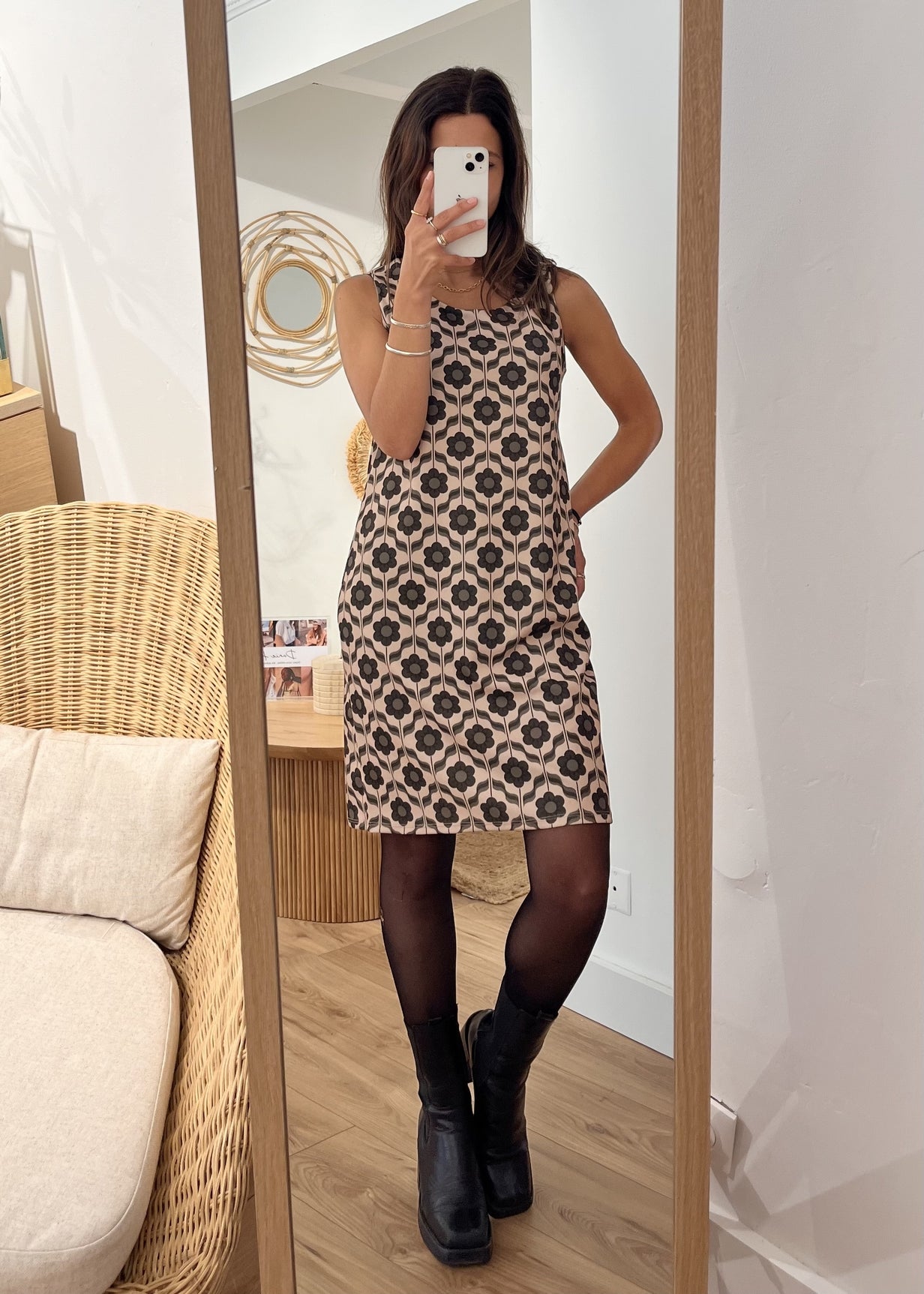 Robe courte 3 trous Seventies KAKI