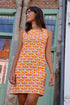 Robe courte 3 trous Seventies ORANGE/FRAMB