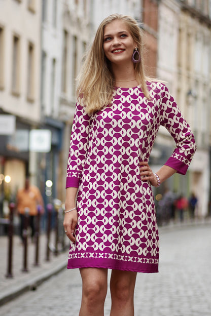 Robe courte à motifs PRUNE