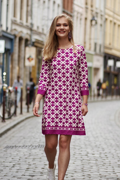 Robe courte à motifs PRUNE
