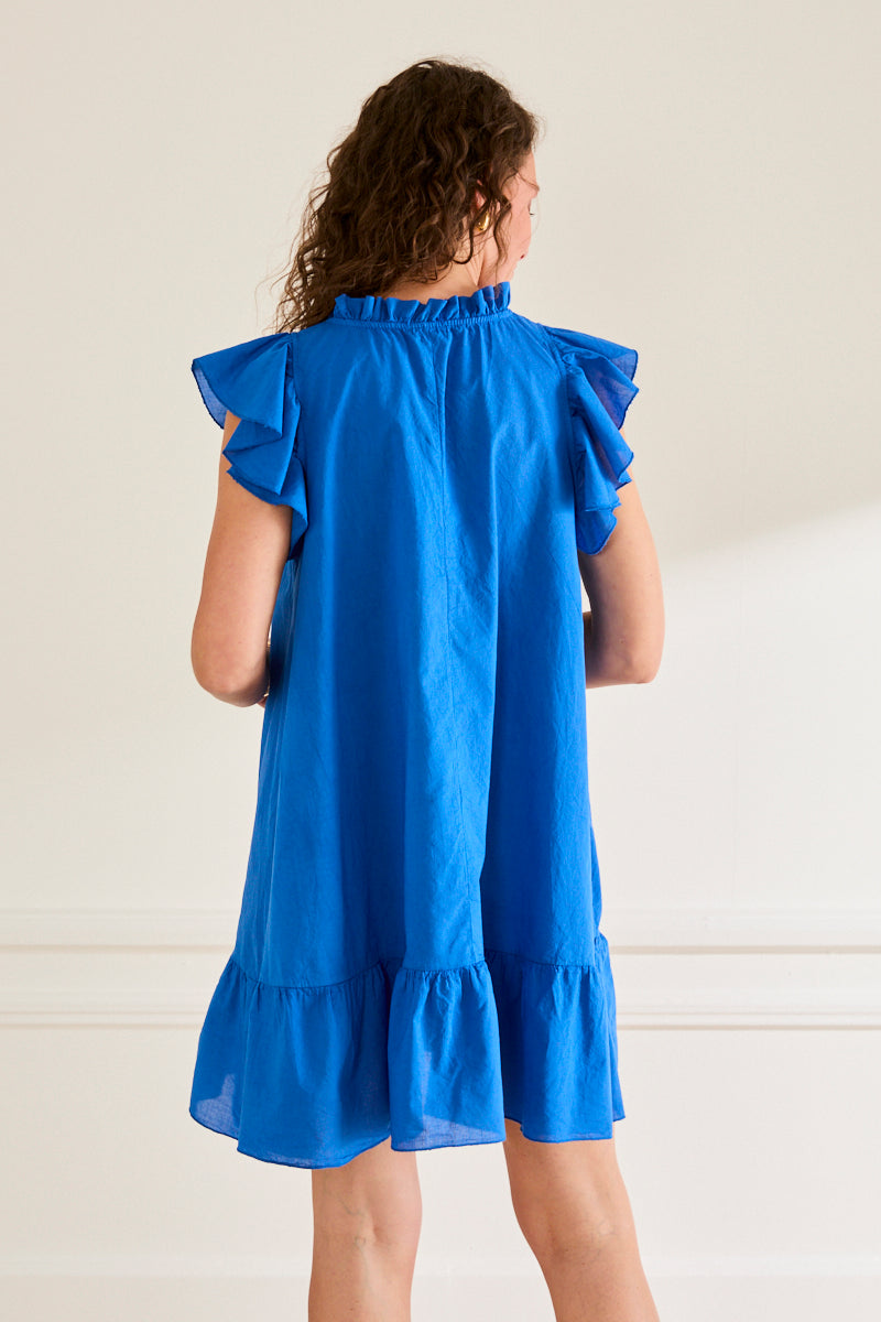 Robe courte à volants Collette ROYAL