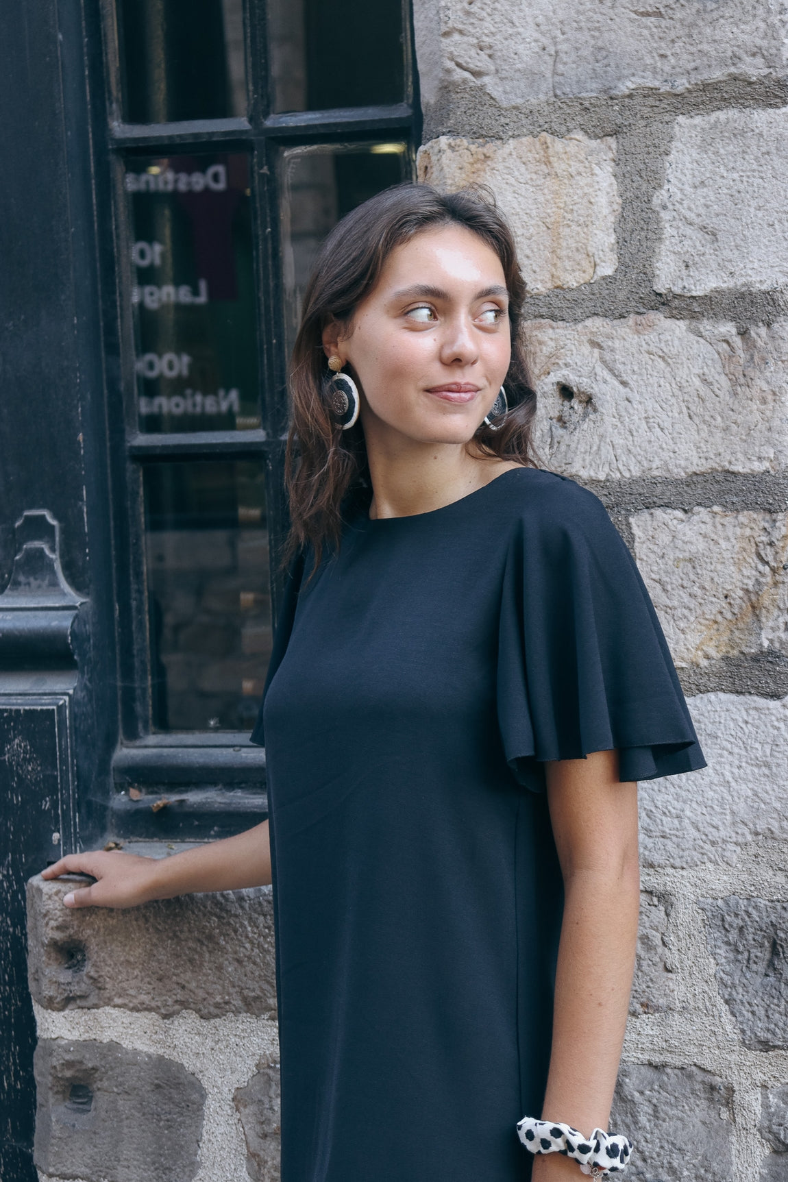 Robe courte à volants viscose Chloé NOIR