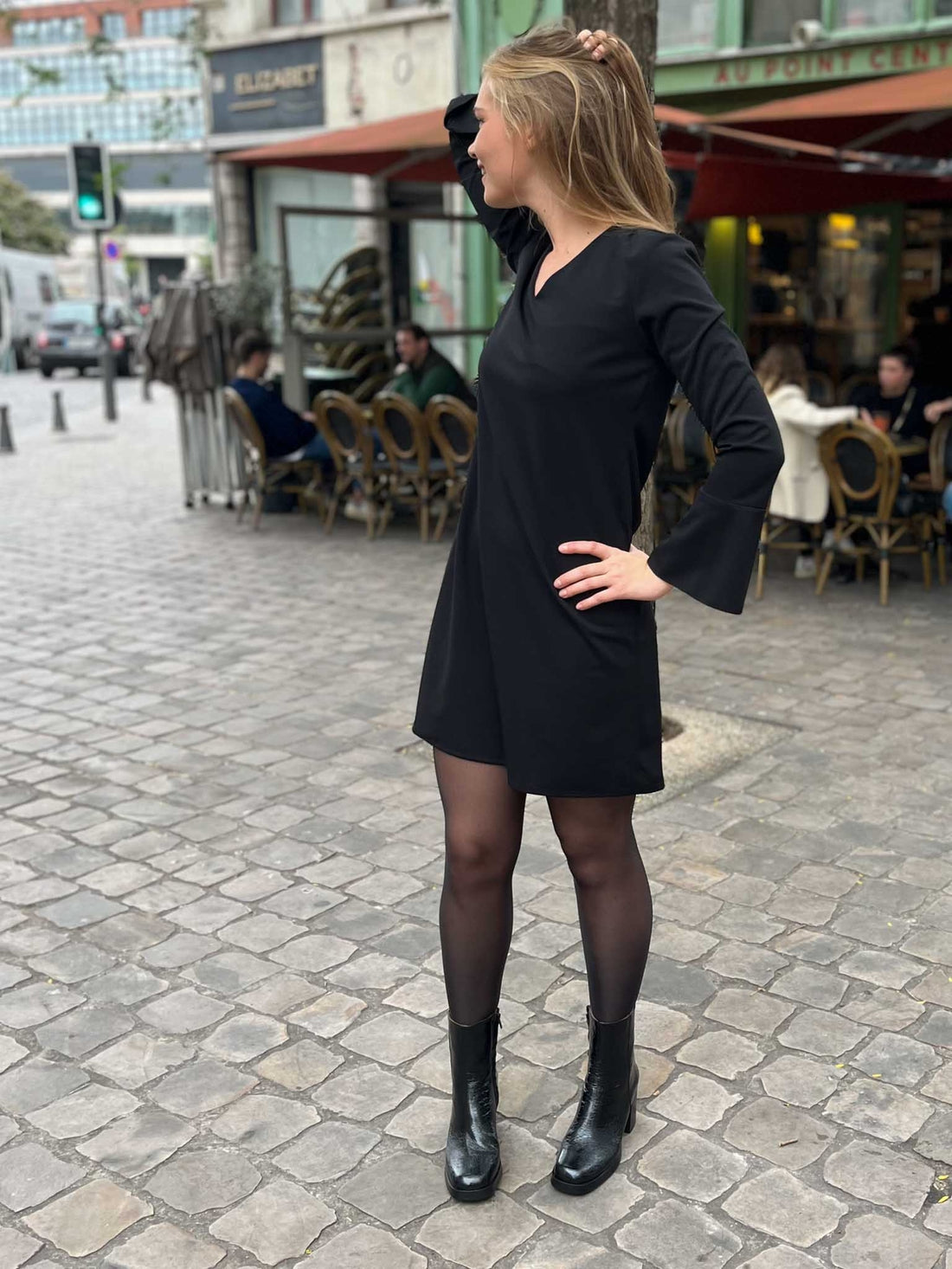 Robe courte irène NOIR