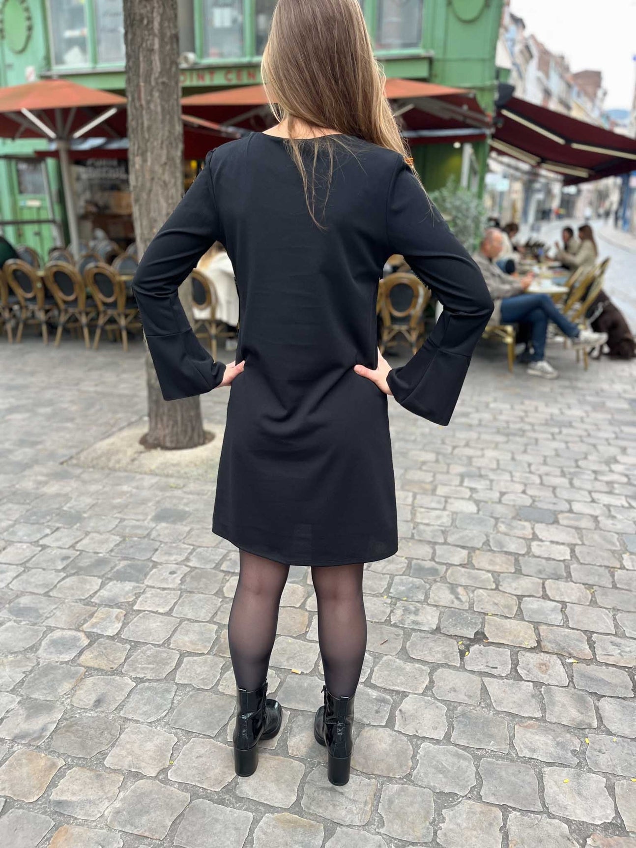 Robe courte irène NOIR