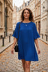 Robe courte plissée Layla ROYAL
