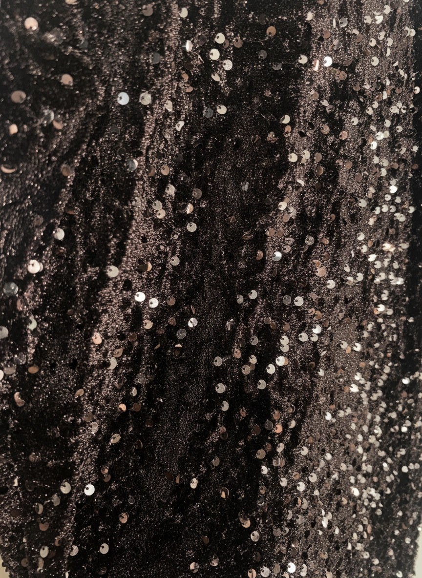 Robe courte sequins Héléna - noir ou choco CHOCO PAILLETTE