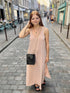 Robe fluide bretelles croisées BEIGE
