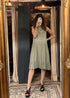 Robe fluide sans manches Sophie KAKI CLAIR