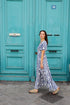 Robe longue BLEU IMPRIME
