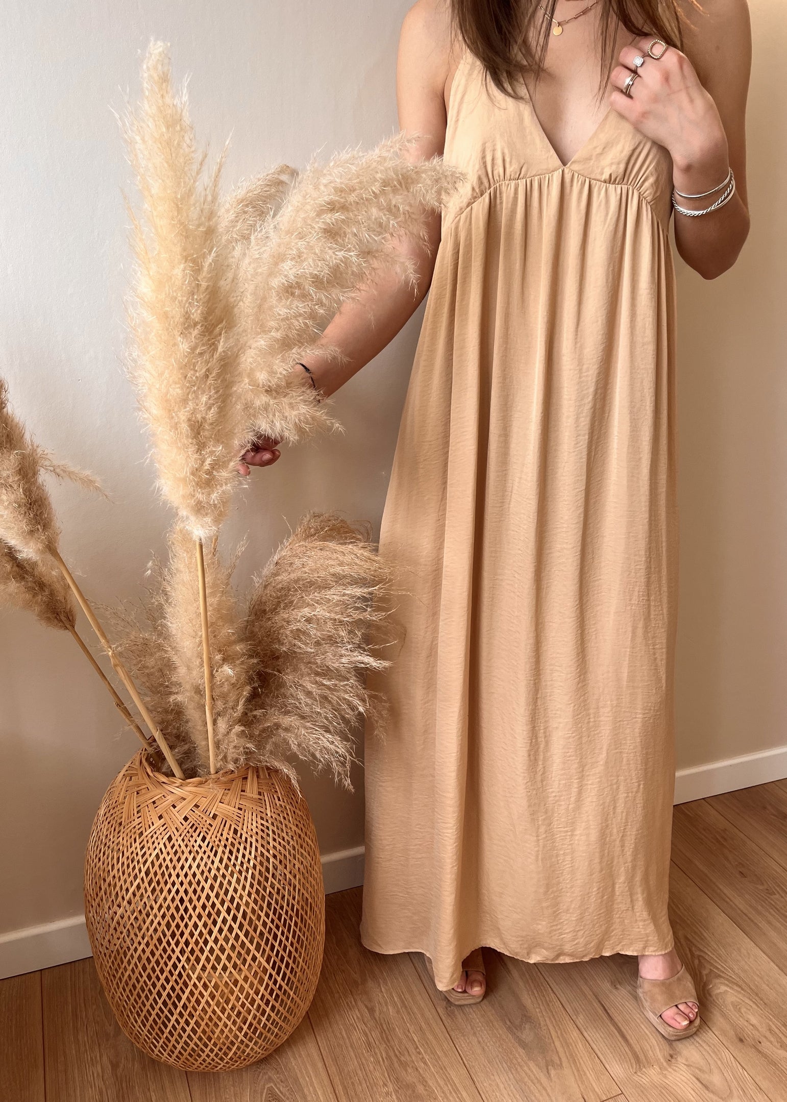 Robe longue bretelles dos nus DOREE