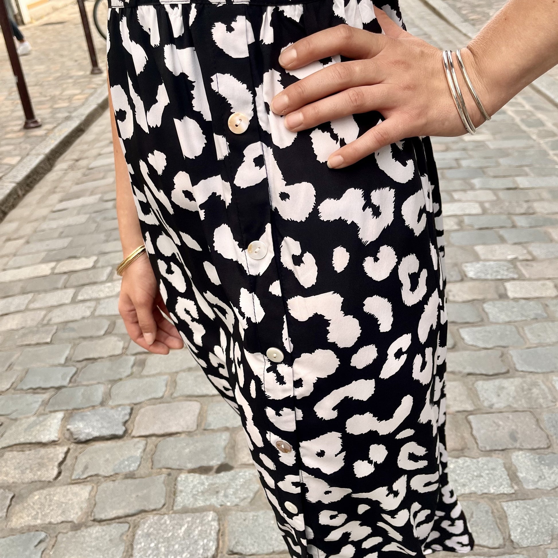 Robe longue imprimé NOIR