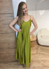 Robe plissée longue & fluide Pia - bretelles réglables POMME