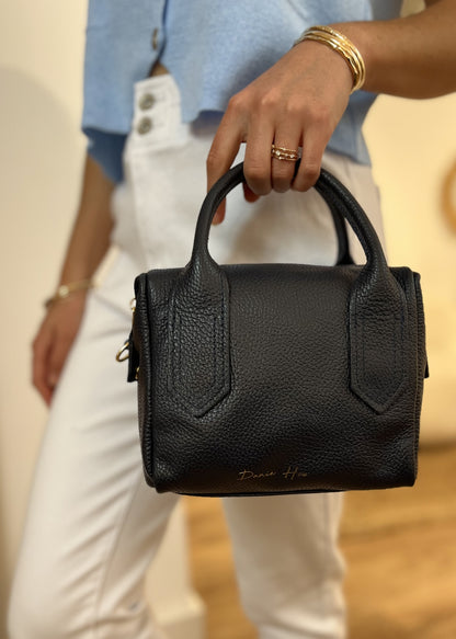 Sac bowling en cuir Pauline MARINE