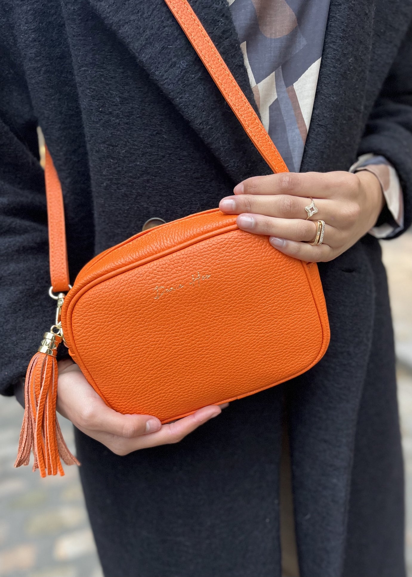Sac en cuir Carmela ORANGE