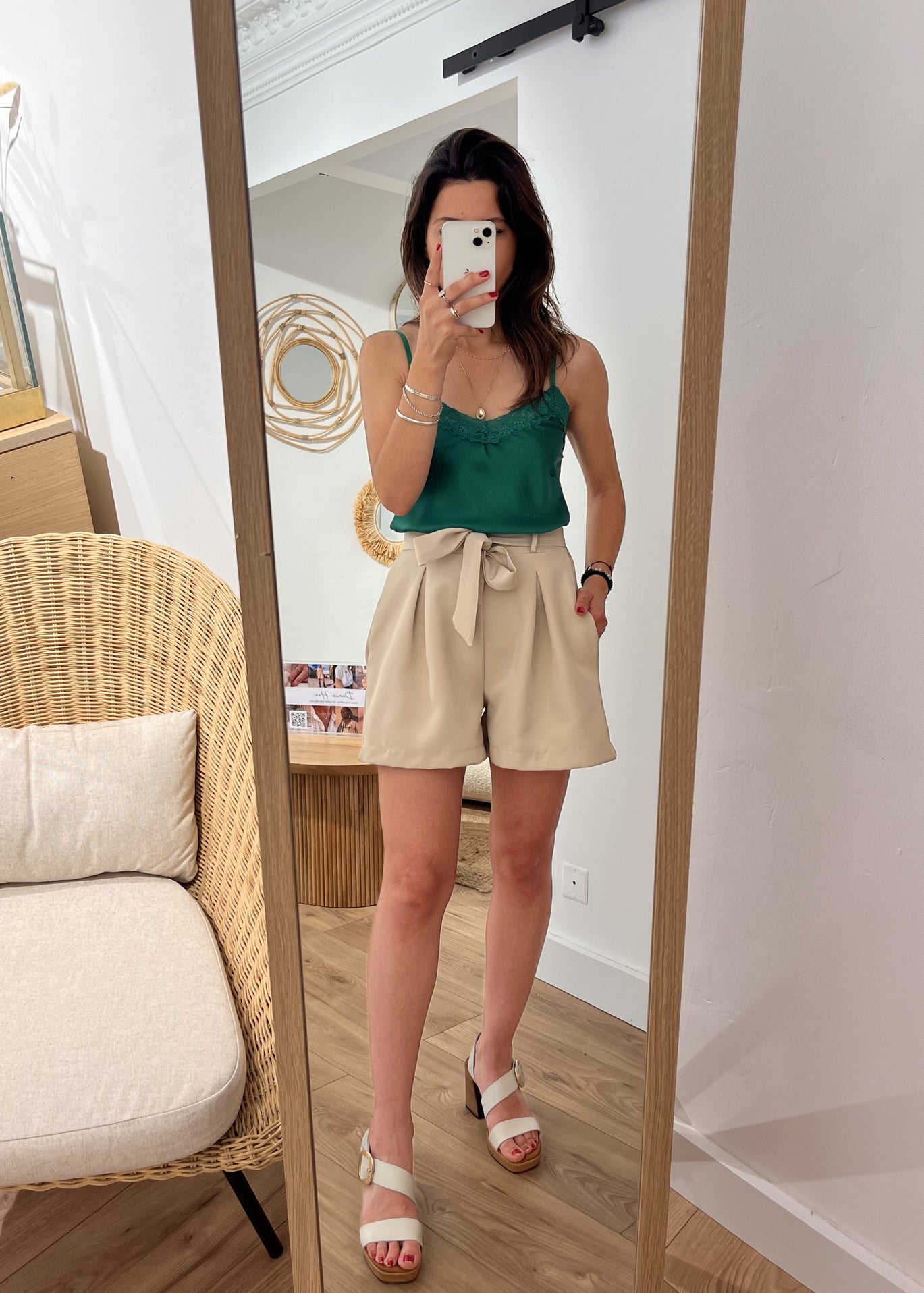 Short de tailleur tina BEIGE
