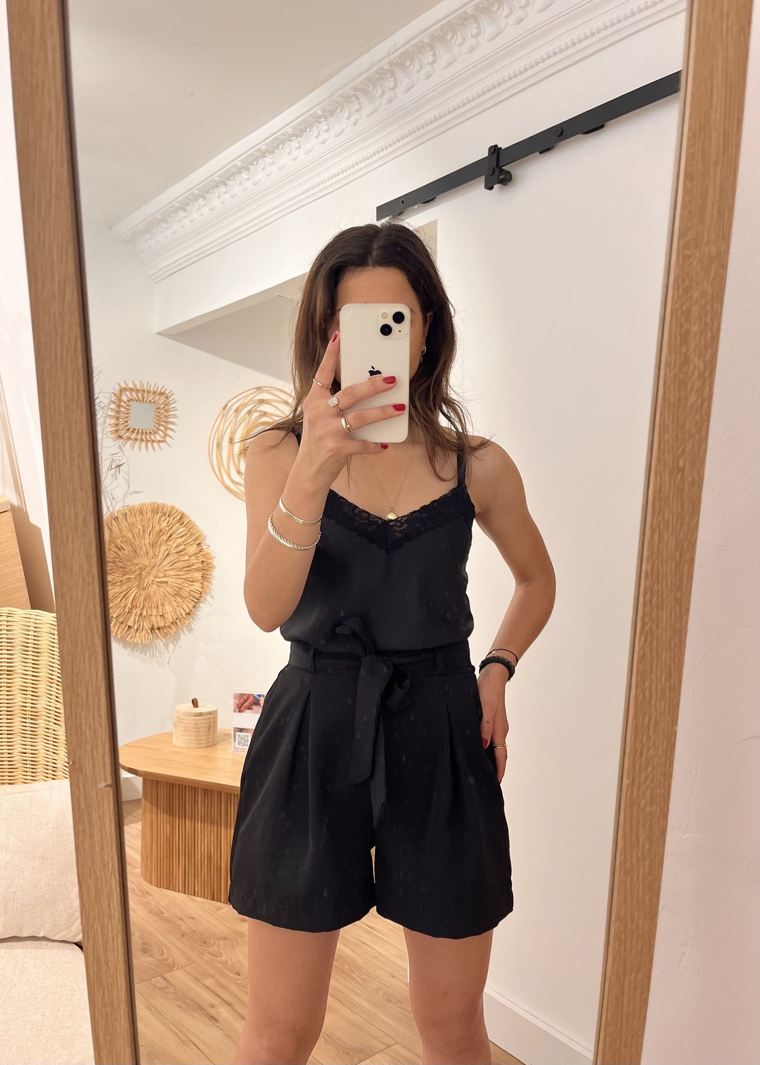 Short taille haute Tina NOIR