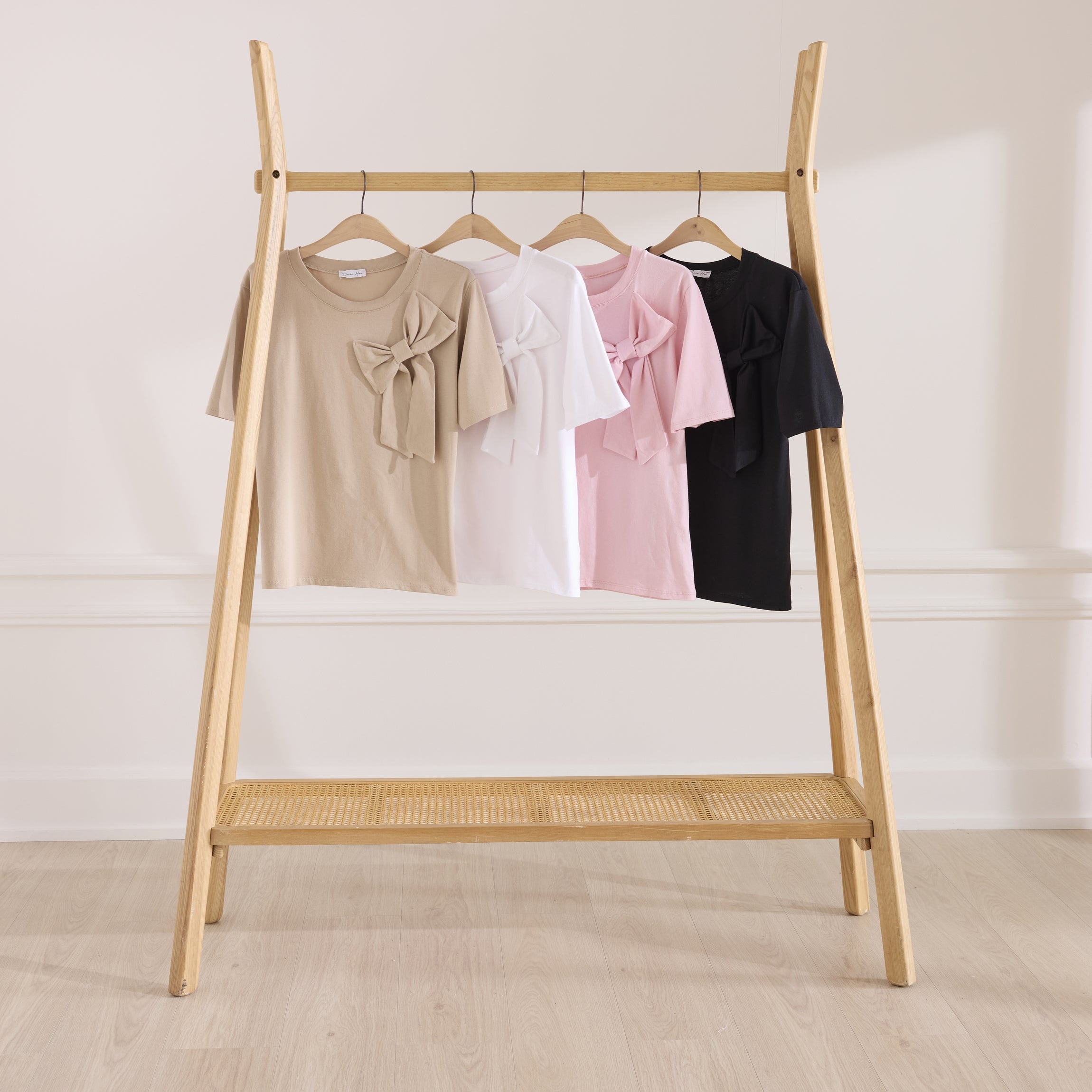 Tee-shirt en coton nœud Layla NOIR