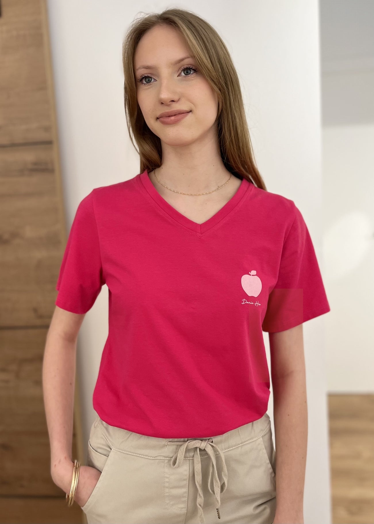 Tee shirt pomme FRAMBOISE