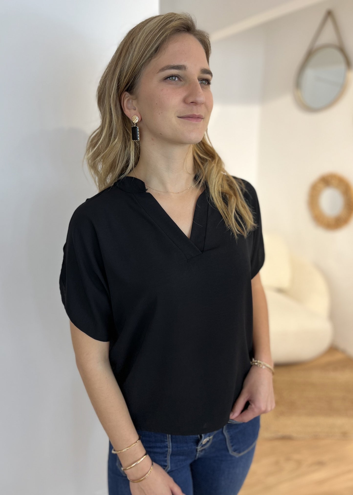 Top épaule dénudée NOIR
