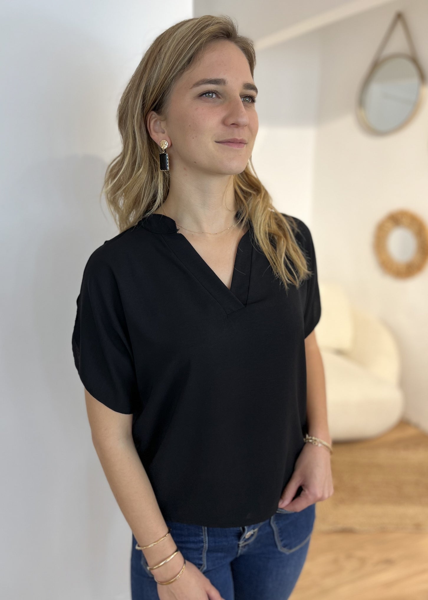 Top épaule dénudée NOIR