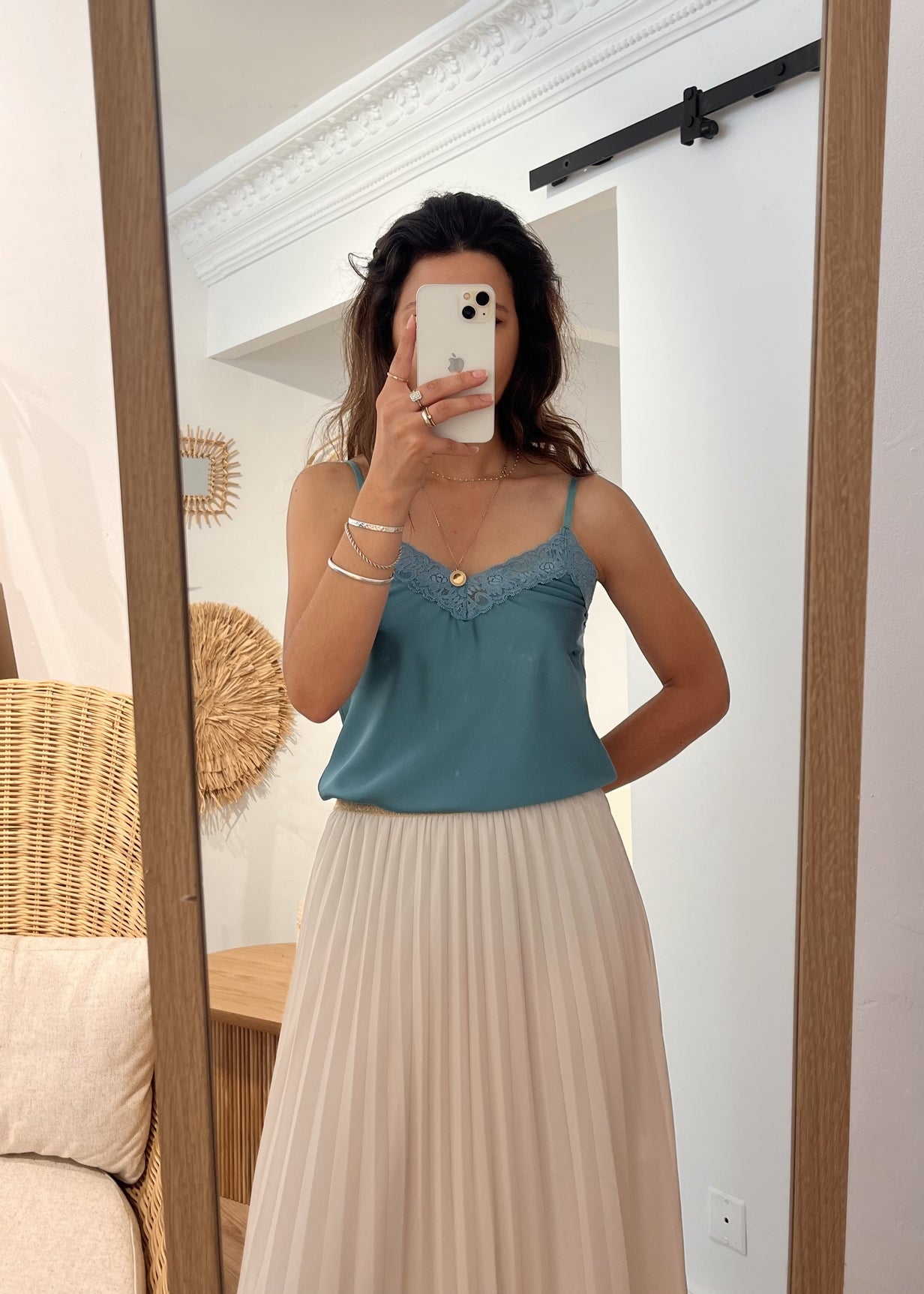 Top pippa bretelles Uni dentelle PAON