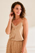 Top satin dentelle Pippa CHAMPAGNE