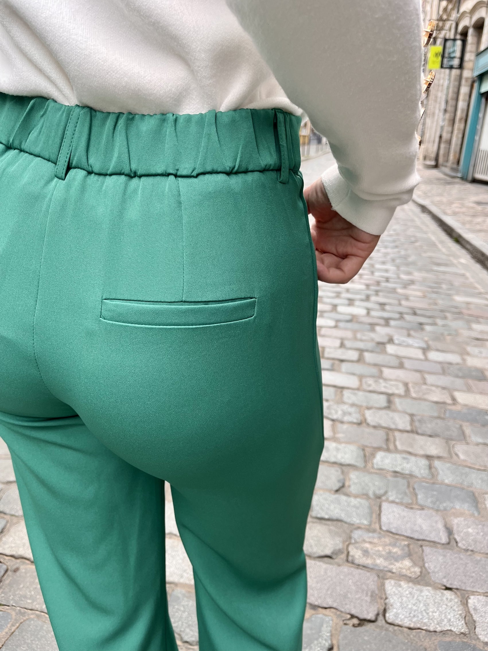 Pantalon poches plaquées VERT BRESIL