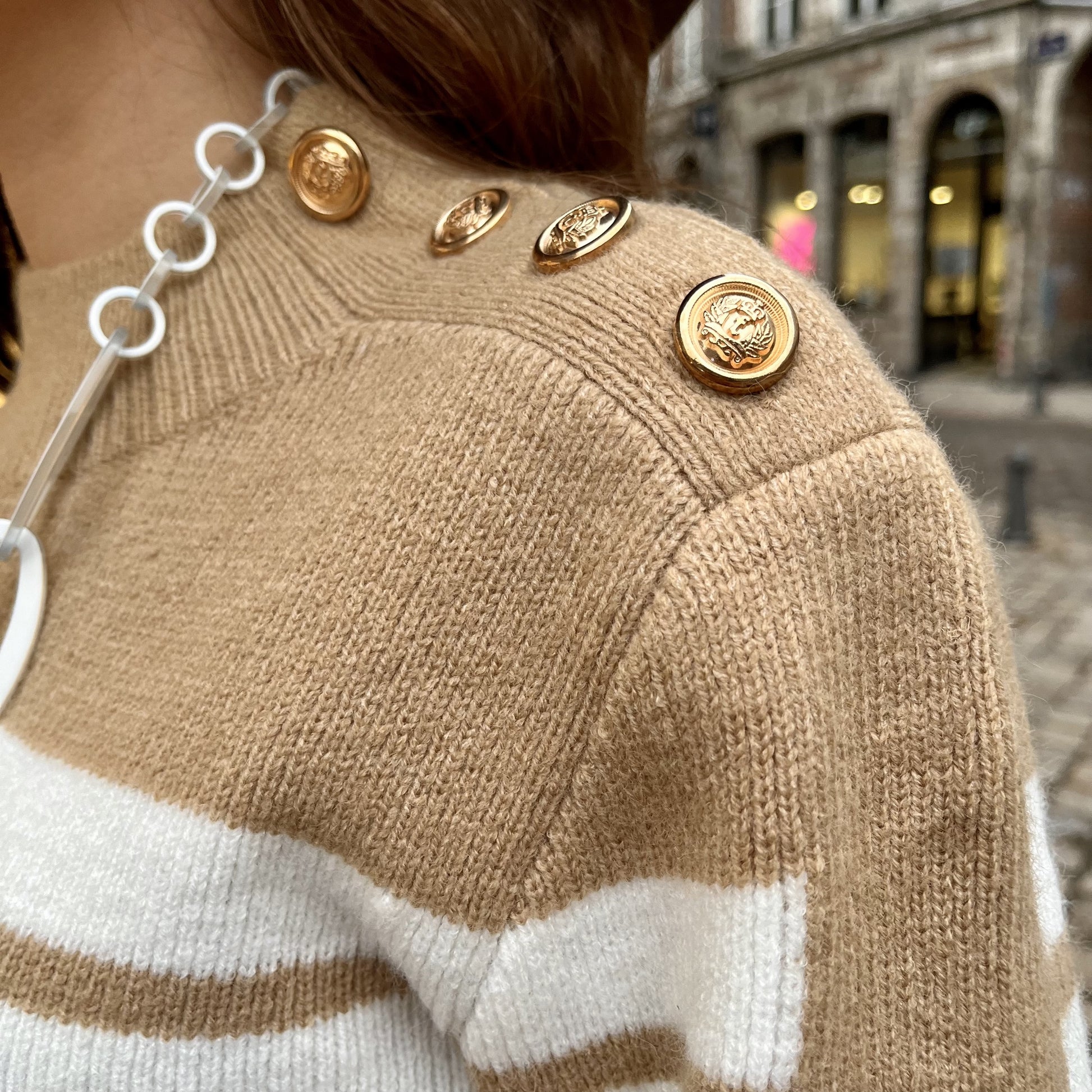 Pull rayé VERT BRESIL RAYE