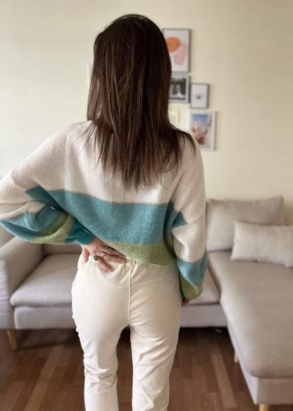 Pull stéphanie MULTI BLEU