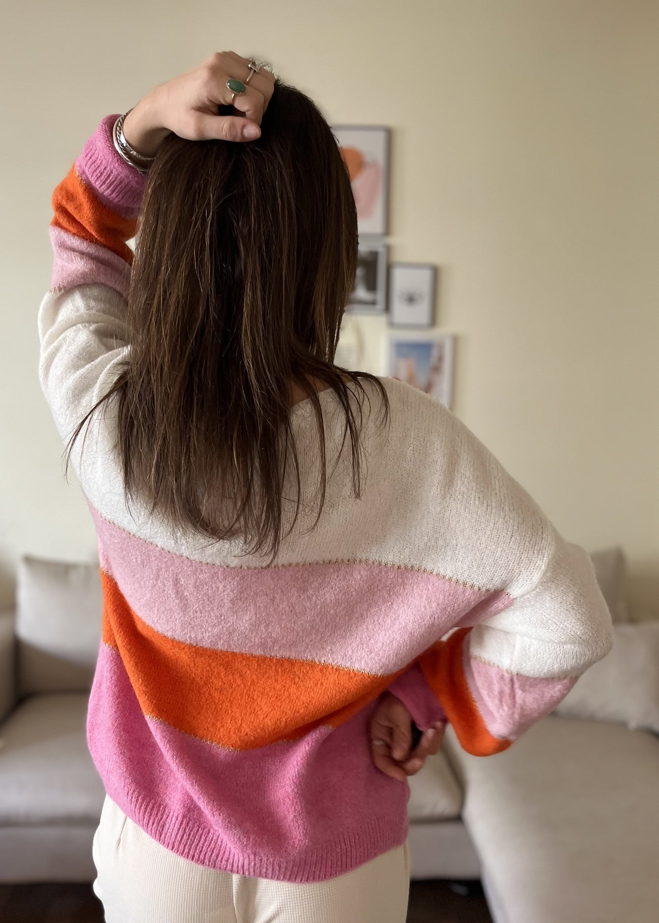 Pull stéphanie MULTI ROSE