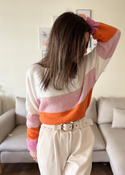 Pull stéphanie MULTI ROSE