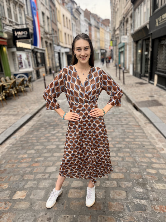 Robe longue plissée Béthany TABACCO IMP