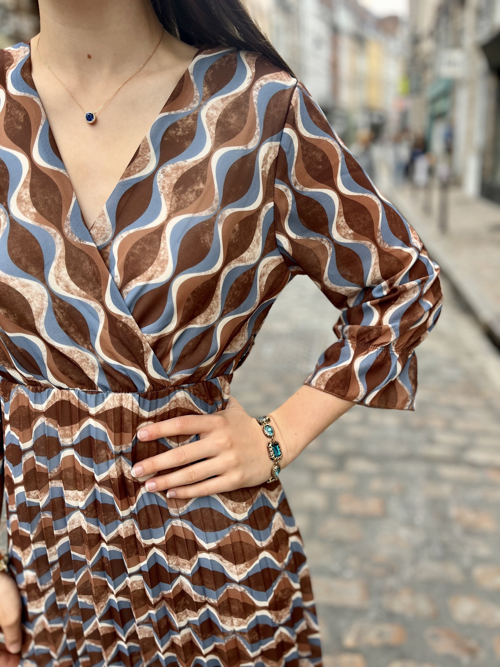 Robe longue plissée Béthany TABACCO IMP
