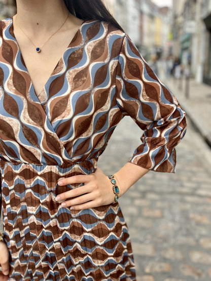 Robe longue plissée Béthany TABACCO IMP