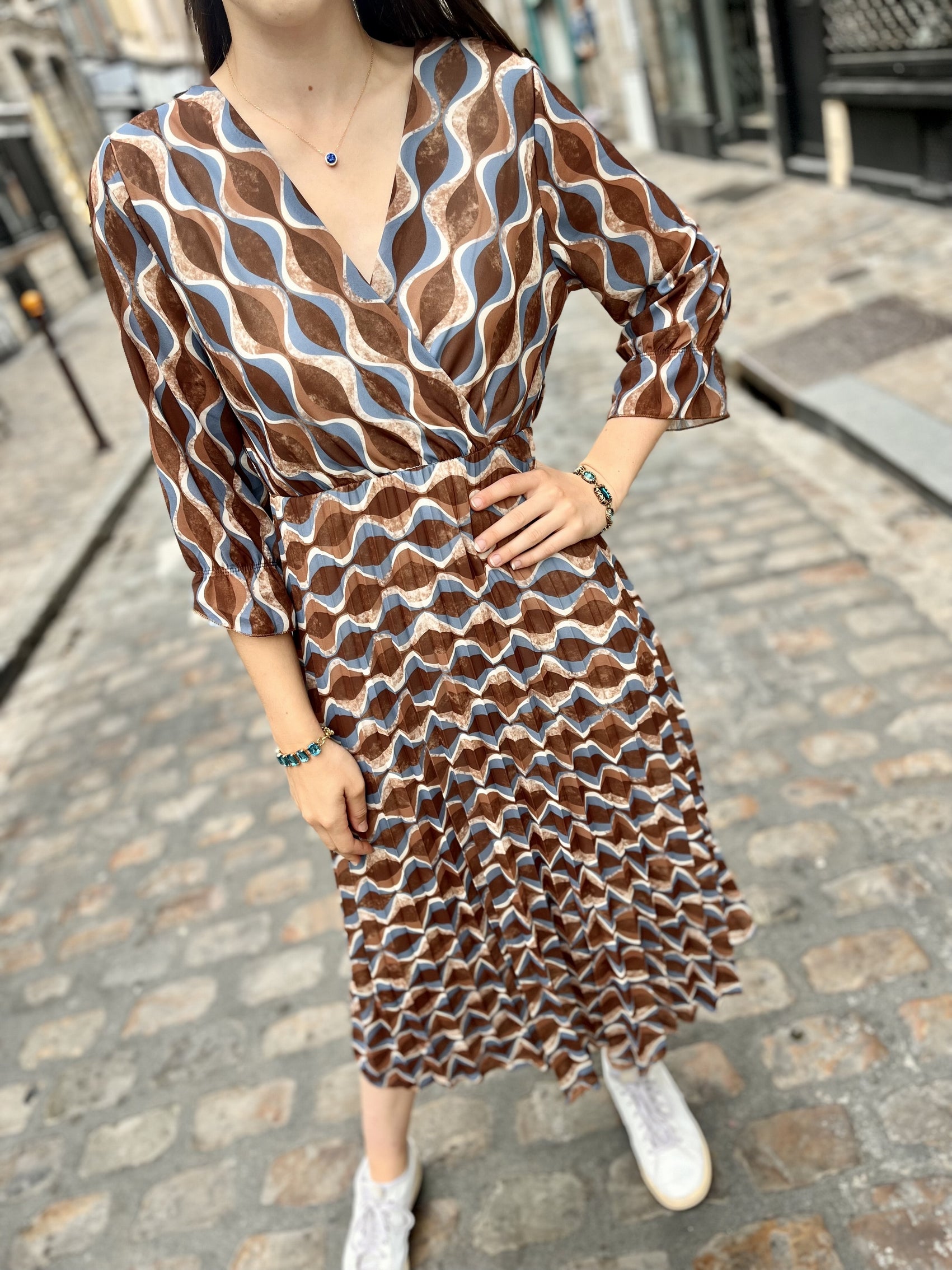 Robe longue plissée Béthany TABACCO IMP