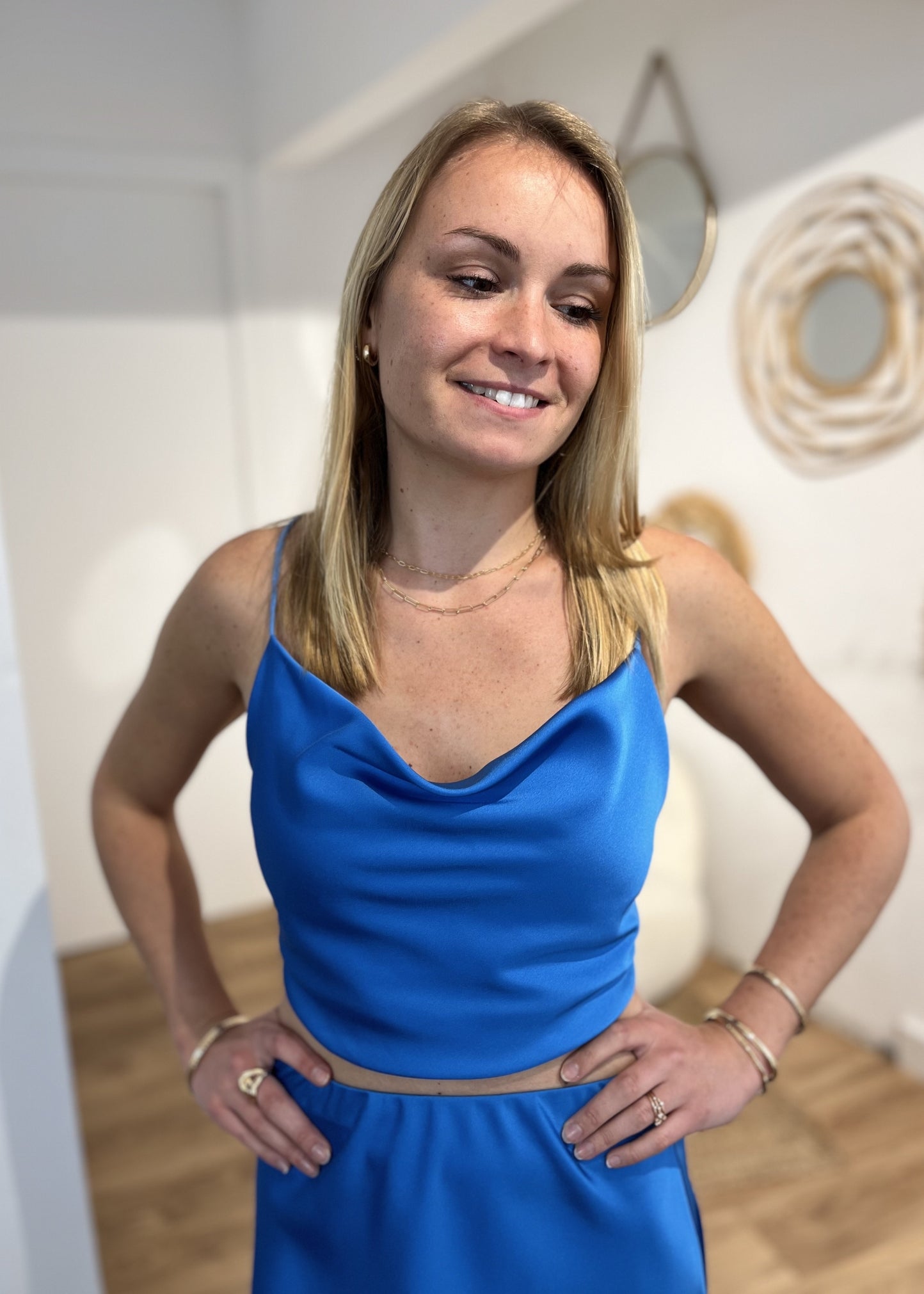Top dos nu satin méline ROYAL