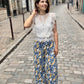 Pantalon fluide imprimé BLEU