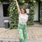 Pantalon fluide imprimé VERT